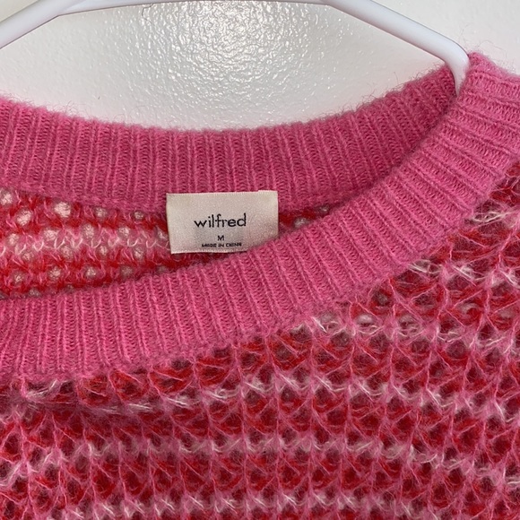 Aritzia Wilfred Nessa Alpaca Wool Pink Sweater, size medium - Picture 5 of 7